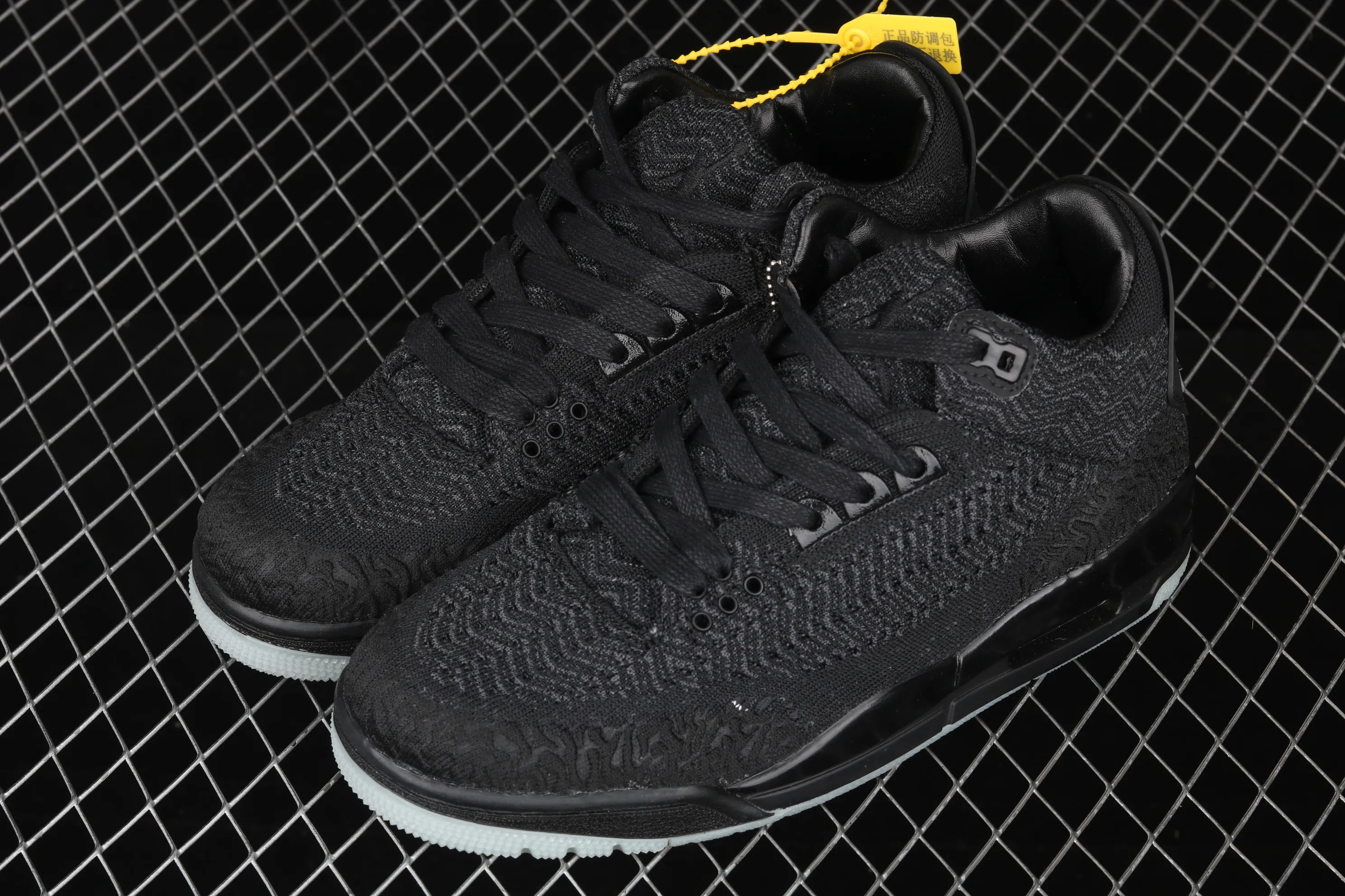 All categories Air Jordan Jordan series basketball shoes Air Jordan 3 Air Jordan 3 Flyknit AJ3 Joe 3 woven all black AQ1005-001